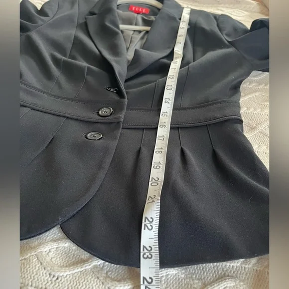 Elle Rich Black Tailored Blazer Jacket Women’s size 6 - Picture 13 of 14